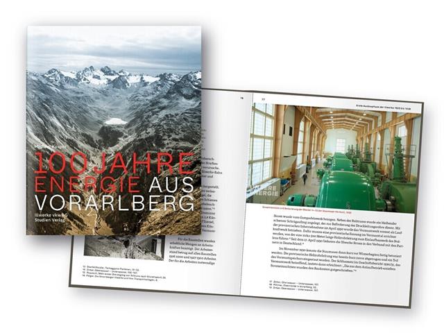 Buchcover 100 Jahre Energie aus Vorarlberg - zur Ausstellung